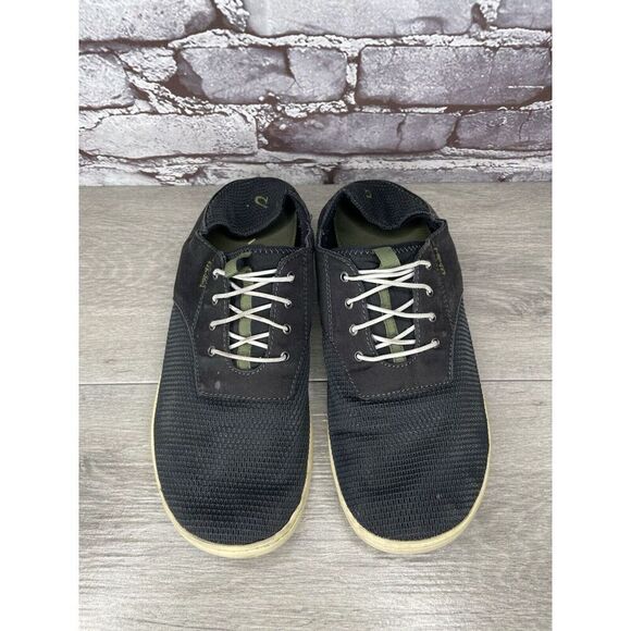 Olukai Nohea Moku Blue Grey Mesh Textile Casual Loafers Shoes Men Sz 10M US/43EU - Picture 1 of 16